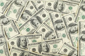 One hundred dollars bill background