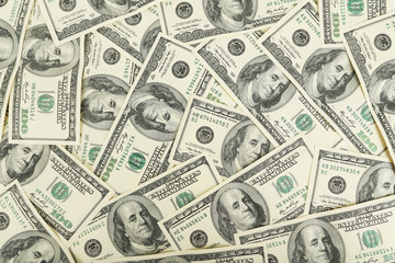 One hundred dollars bill background