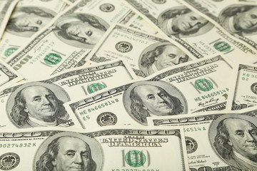 One hundred dollars bill background