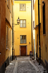 Fototapeta premium Side street in Stockholm