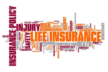 Life insurance - word cloud