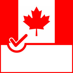 Obraz premium Voting symbol Canada flag