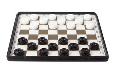 classic checkers isolated on white