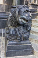 Lion sculpture near Bremen Cathedral, Germany