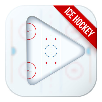 Application icon for live sports broadcasts or games