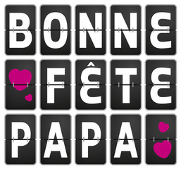 FETE DES Pères panneau pancarte écran bandeau aéroport