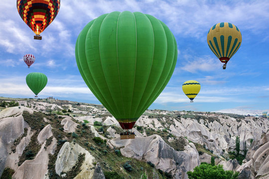 Hot air balloons in Goreme national park
