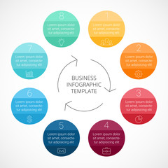 Vector circle infographic. Template for cycle diagram, graph