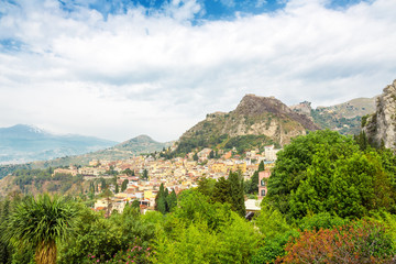 Fototapeta na wymiar Views of Taormina in Sicily, Italy