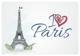 The Eiffel Tower - obrazy, fototapety, plakaty