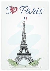 The Eiffel Tower - obrazy, fototapety, plakaty