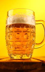 Mug of light beer