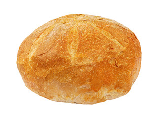 Appetizing bread.Isolated.