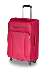 Purple Travel bug isolated on white background