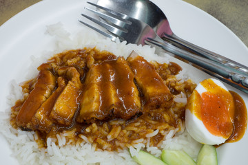 rice roasted red pork