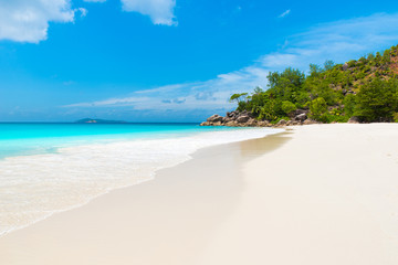 Paradise beach on island Praslin, Seychelles