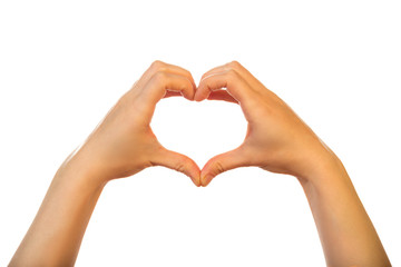 Fototapeta premium Hand heart symbol