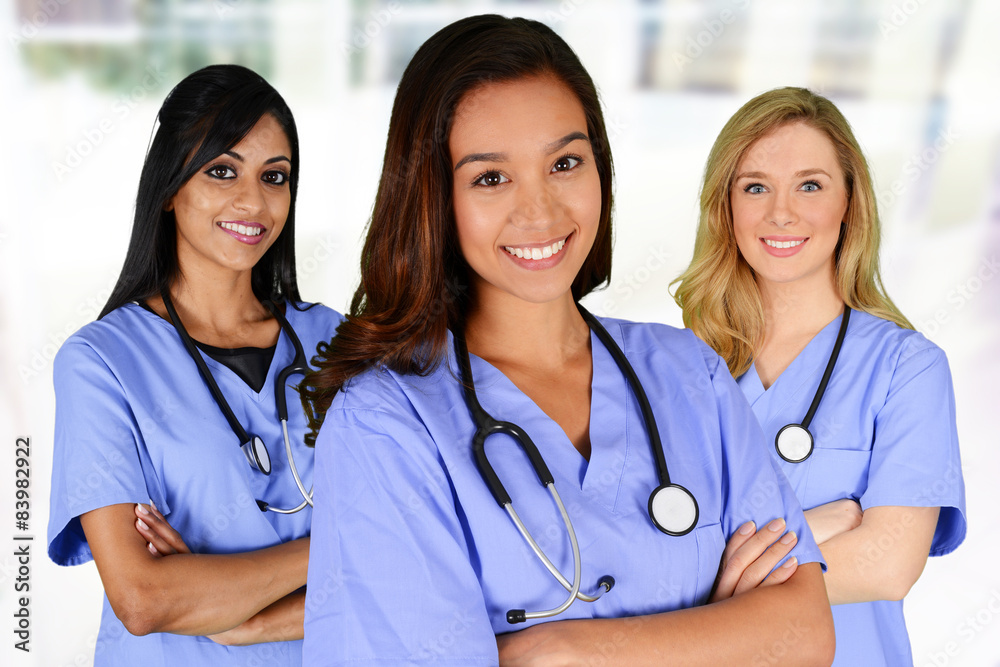 Poster group of nurses