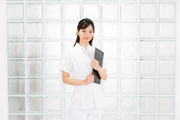 portrait of young asian nurse