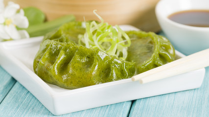 Jiaozi - Oriental vegetable chive dumplings