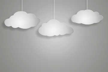 Concept cloud on gray background