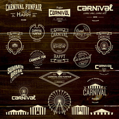 Carnival badges logos and labels for any use