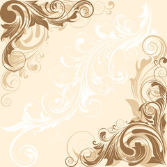 Ornament brown background