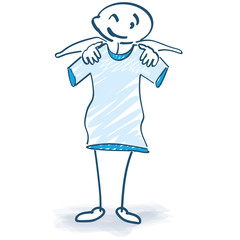Strichmännchen mit T-Shirt