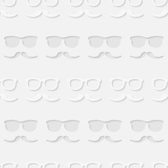 Hipster sunglasses and mustache seamless pattern. Eps10