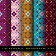 Fototapeta premium vector wallpaper seamless flower pattern 