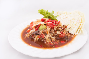 Famous Thai food, papaya salad or what we called 