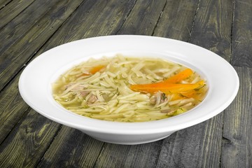 Soup, Chicken, Noodles.