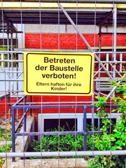 Betreten der Baustelle verboten