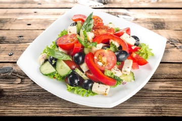 Salad, food, onion.