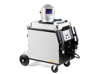 Schweißbrenner mit Schweißhelm