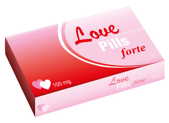 Love Pills Package Hearts