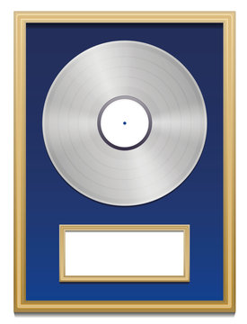 Platinum Certified Platin Record Plaque Blank Frame