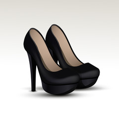 Vector Woman Fashion Shoes on High Heels