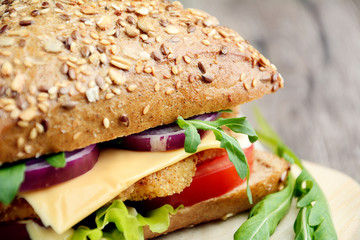 Homemade tasty sandwich