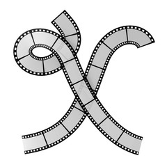 Film strip alphabet letter