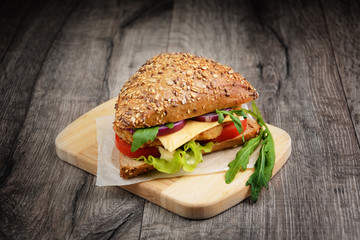 Homemade tasty sandwich