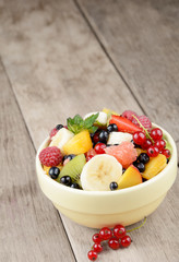 Fresh tasty fruit salad