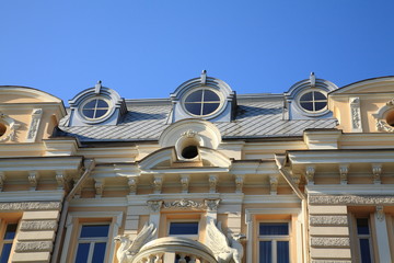 Building in the city center of Vilnius,fragment