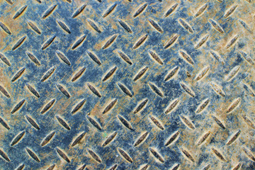 rusty blue patterned steel sheet
