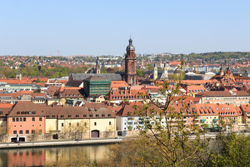 Fototapeta na wymiar University of Würzburg and historic city, Bavaria, Germany