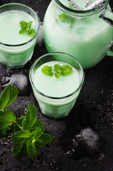 Italian traditional milk with mint