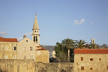 Fototapeta na wymiar Old town in Budva. Montenegro