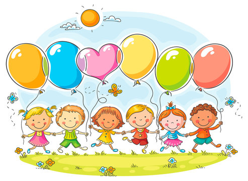 Kids with Balloons