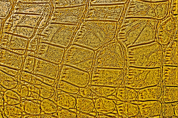 Golden alligator patterned background