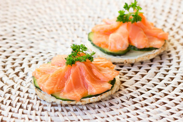 crispy with salmon